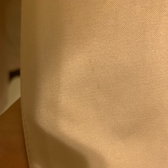 Champagne-colored satin trench coat, sz S - Picture 7 of 7